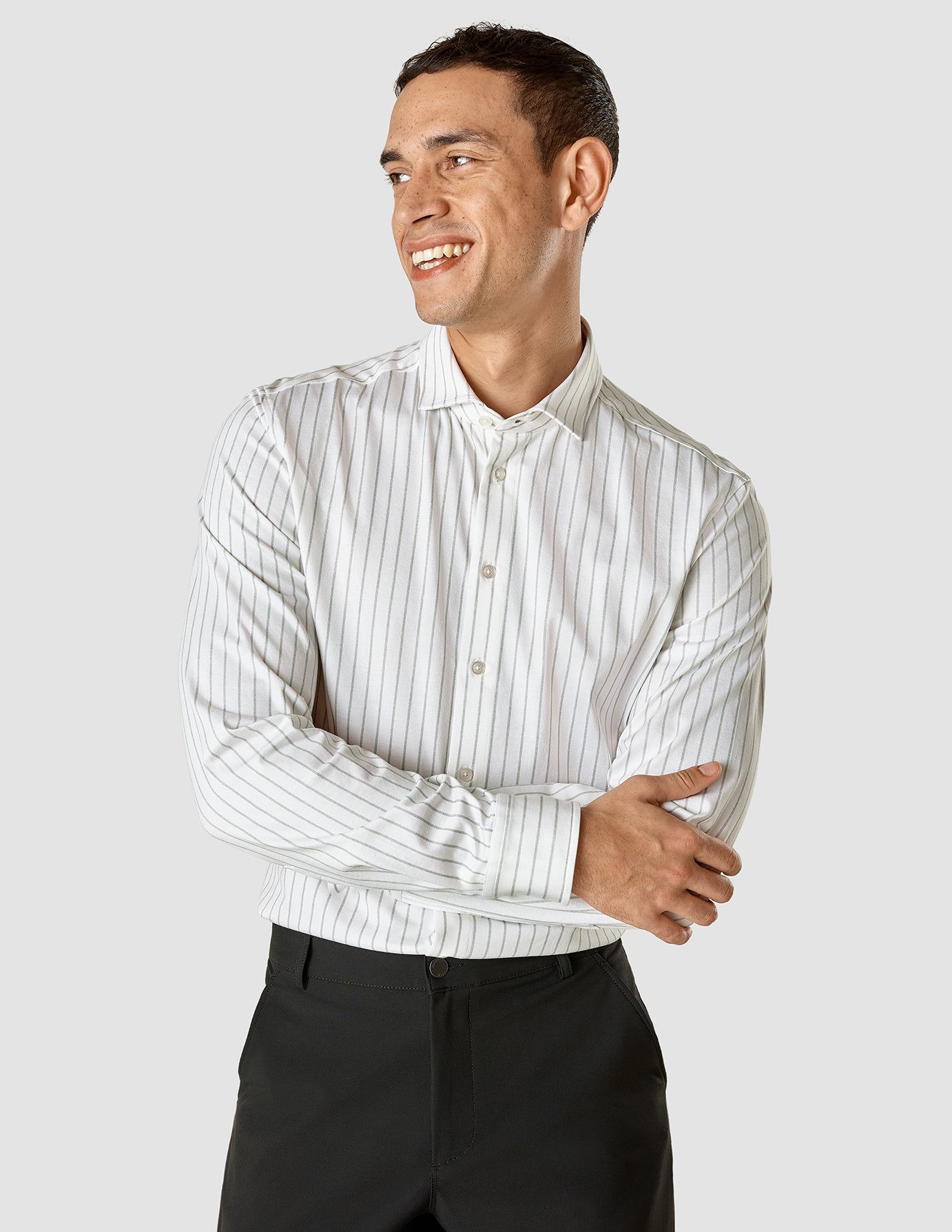 Classic Shirt Limestone Stripes Slim